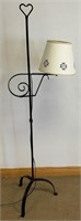 CHARMING VNTG ADJUSTABLE GOOSE NECK TIN FLOOR LAMP