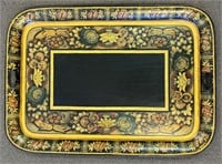 REMARKABLE OUTSTANDING TOLE PAINTED TRAY - LARGE