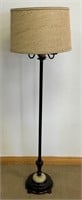 1930S CAST FLOOR LAMP W SLAG GLASS BASE - SEE NOTE