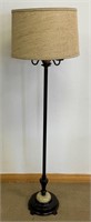 1930S CAST FLOOR LAMP W SLAG GLASS BASE - SEE NOTE