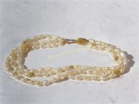 14K Gold Clasp & Pearl Bracelet