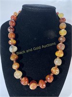 14K Gold Clasp Beaded Necklace