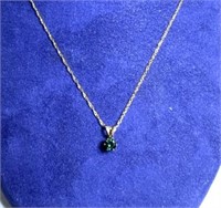 [F] Stamped 14K Gold Chain & Pendant Lot#1[.74g]