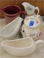 SELECTION OF PITCHERS, GRACY BOATS AND MORE