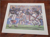 Merv Corning Signed Lithograph 1986 Chicago Bears