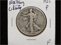 1935 P WALKING LIBERTY HALF DOLLAR 90%