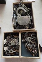 (9) Vintage Railroad Locks and large Qty of