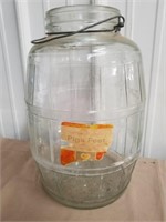 Vintage glass jar 13.5 in tall