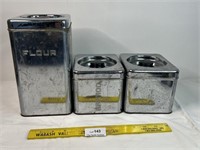 Vintage Chrome Canisters