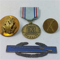 Lot of Army Medals & Pin L2