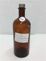 Embossed Absorbine Amber Bottle & Cap