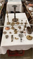 Candle holders, nut cracker,