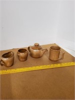 Frankoma Glazed Pottery Type Tea Set Sugar Bowl