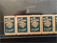 Lot of 10 Rare Intact Blue Diamond Stamps