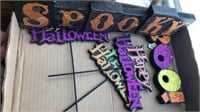 Spooky signs-wooden and with stakes