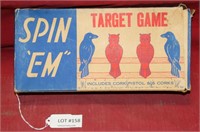 VTG. SPIN 'EM TARGET GAME W/ORIGINAL BOX