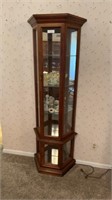 3 sided lighted display cabinet