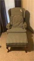 Straight Chair and Ottoman
