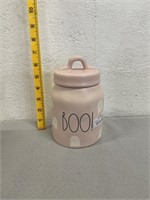 Rae Dunn Pink "BOO!" Canister