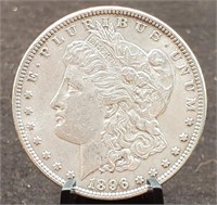1896 Morgan Silver  Dollar,  AU