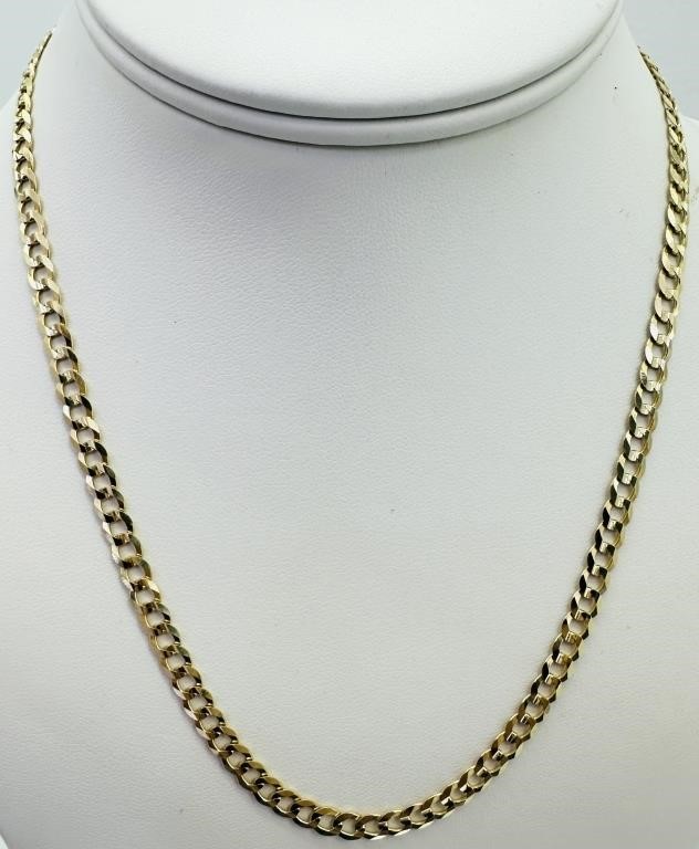 14KT Yellow Gold Flat CubanChain