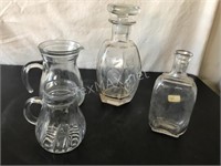 Glass Decanter, Pitchers & Bottle