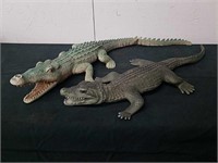 30-in rubber crocodile and 26-in alligator