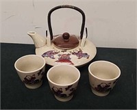 Vintage small Japanese teapot and teacup set