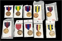 Mixed U.S. Army medals along with mixed U.S. Navy