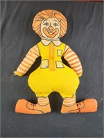 Vintage 16" Ronald McDonald stuffed doll shows