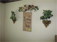 All items hanging on wall
