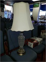 Pressed Glass Lamp with shade