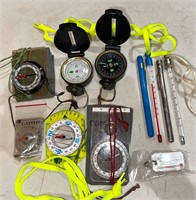 Compass and Thermometer Lot