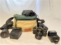 Minolta Vintage Camera with Accessories