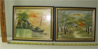 2 OriginalOilPaintingsfromSingapore 11 1/2 x 9 1/2