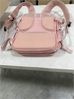 Pink backpack, with many pockets