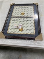picture frame 153/4”x21 dark wood frame with