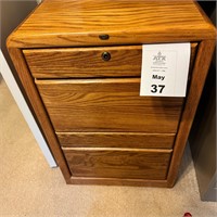 2 Drawer Wood File Cabinet (no key)