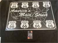 Metal Route 66 Sign