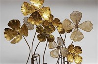 VINTAGE MCM STYLE FLORAL METAL ART DECOR