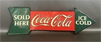 1990 Coca Cola Co. Coca Cola Metal Sign