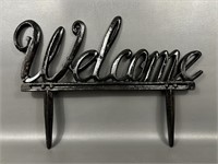 Cast Iron Garden Welcome Sign