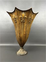 Fleur-De-Lis Metal Vase