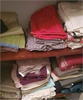 Contents - clean linens - tablecloths, towels,