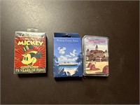 Three decks of never used playing cards