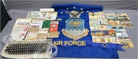 Military Air Mail; Post Cards; Flag etc