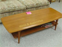 Mid Century coffee table, end table, lamp, and