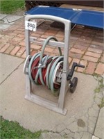 Garden hose on reel