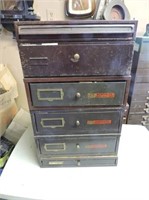 Gunthers Stackable Metal Cabinet with Contents