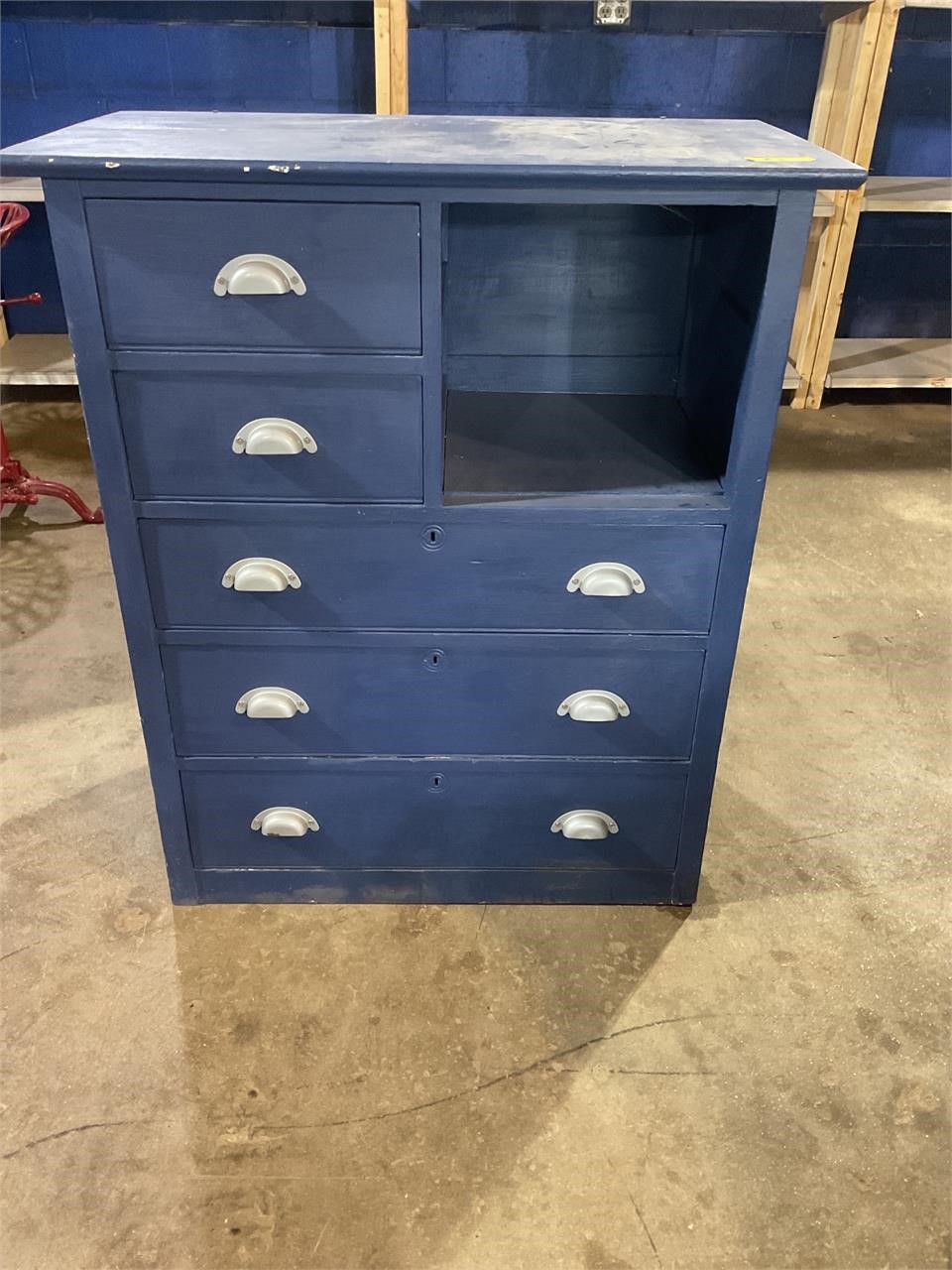 Unique wood dresser, 33”w x 18”d x 40”t